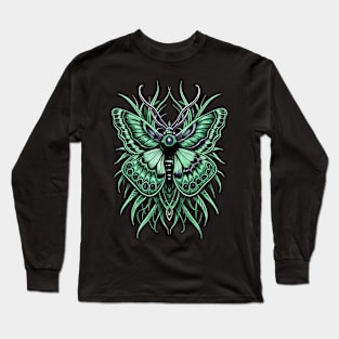 Luna Moth Green Butterfly Long Sleeve T-Shirt